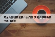 天龙八部明教能转什么门派 天龙八部明教转什么门派好